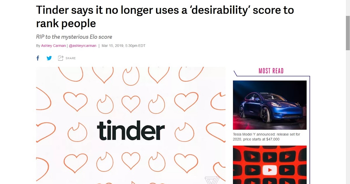 Elo score tinder Tinder explains
