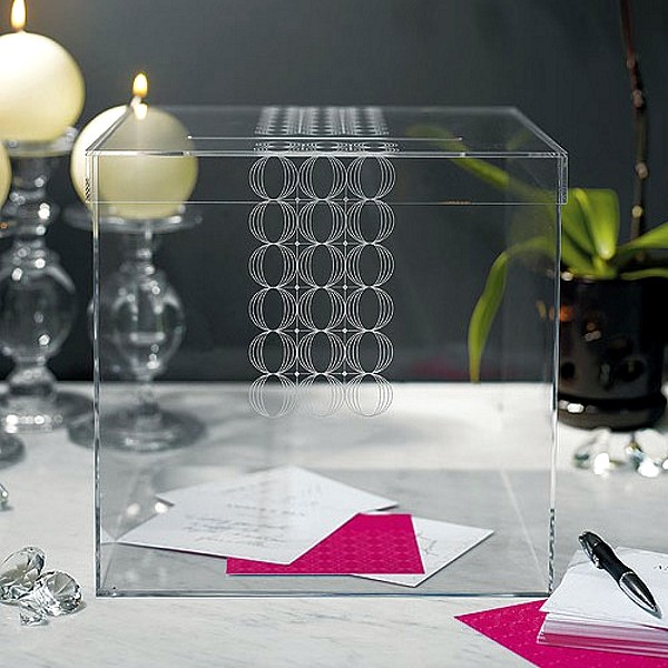 Modern Clear Acrylic Wedding Card Box