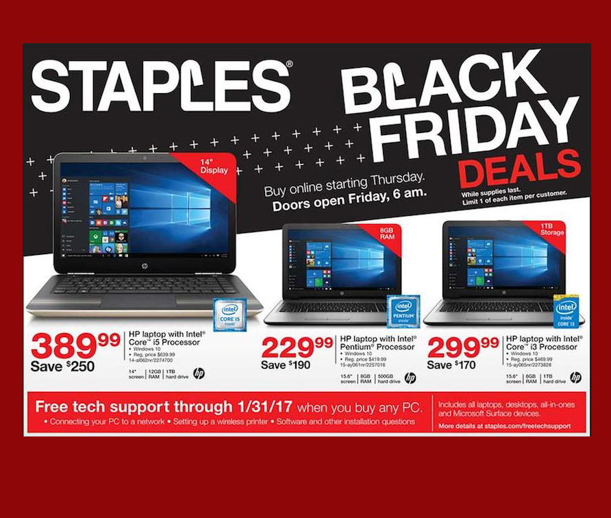 The News Today Staples Black Friday AD Leaks With Cheap Windows Laptops, Amazon Fire Tablet PC