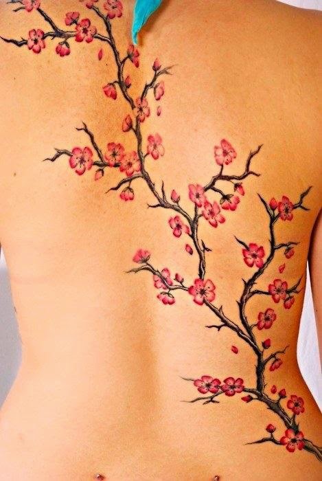 flor de cerezo japones tatuaje