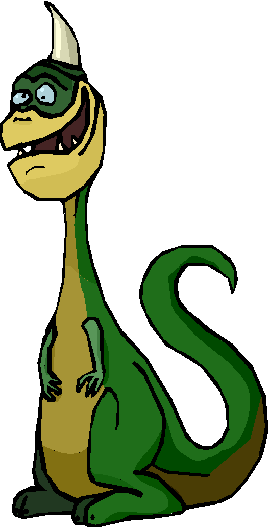dinosaur with funny thing on head