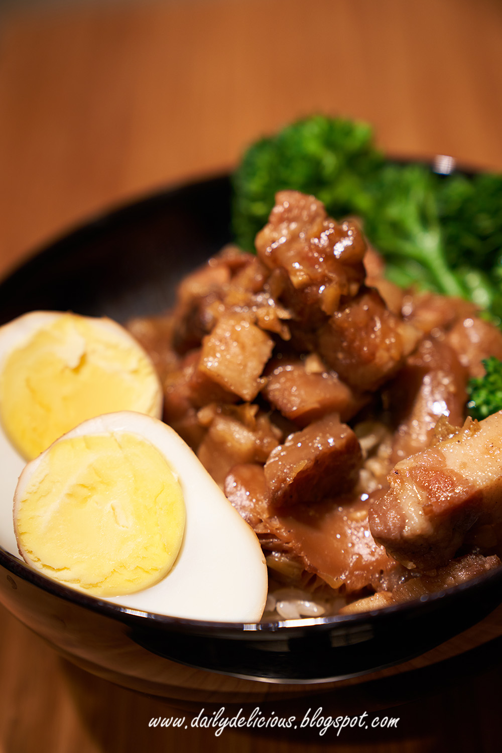 dailydelicious Jasmine Brown rice with five spice braised pork belly