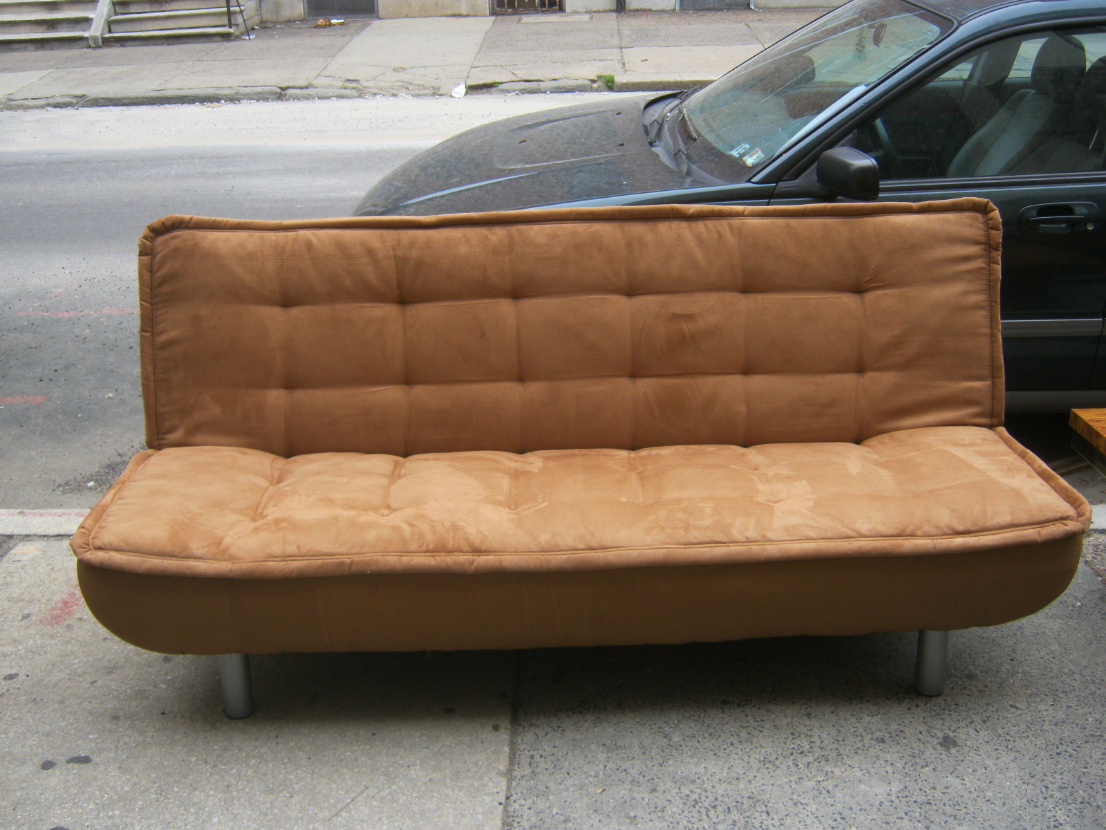 Uhuru Furniture & Collectibles Tan Flipdown Futon SOLD