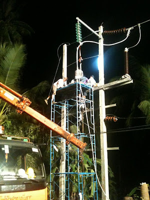 Electrical repair work on Koh Samui