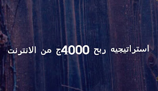 استراتيجيه ربح 4000 ج  من شركه عربيه ومضمونه 100% 100 والطريقه سهله جدا