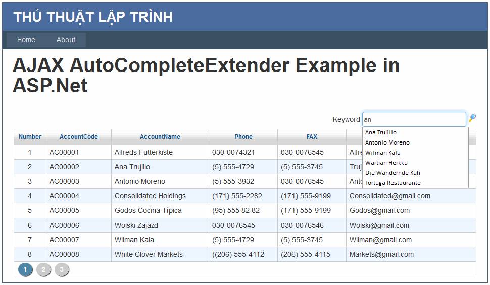 Sử dụng AJAX trong lập trình đốt nét