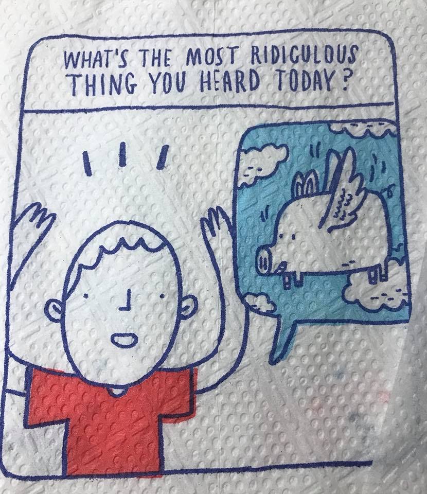 Moments of Introspection Fun Napkin Art