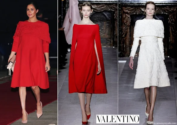 Meghan Markle Valentino embroidered shoulder wrap dress from Valentino Spring 2013 Couture Collection