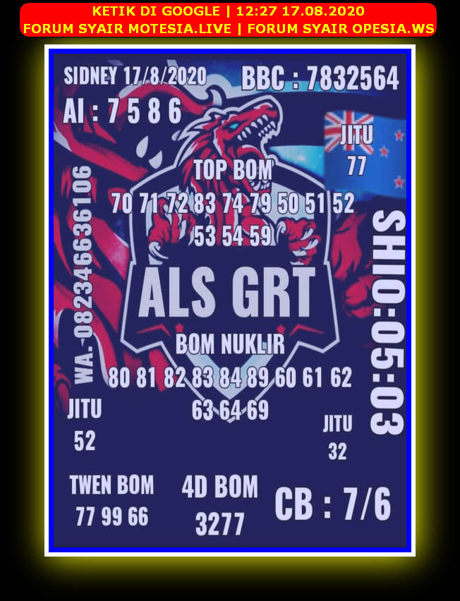 1 New Message Kode Syair Sydney 17 Agustus 2020 Forum Syair Togel Hongkong Singapura Sydney