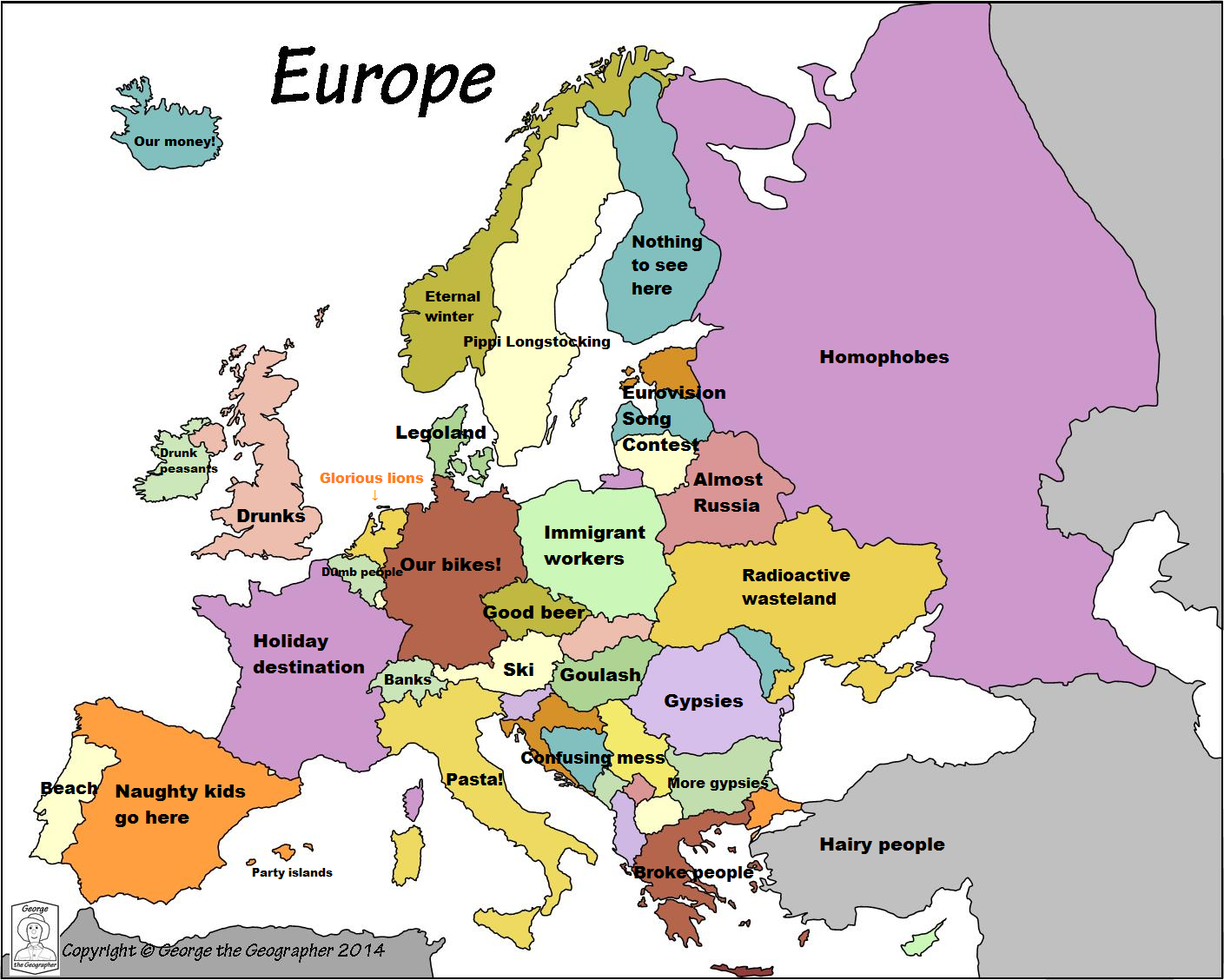 Europe according to the Dutch - Vivid Maps