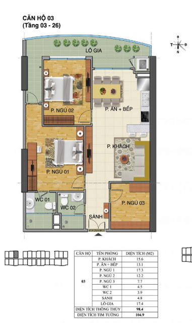 Căn hộ số 03 tòa Trường Thành A- Tràng An Complex Căn hộ số 03 tòa Trường Thành A- Tràng An Complex