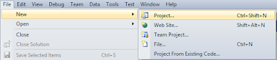 new project visual studio 2010