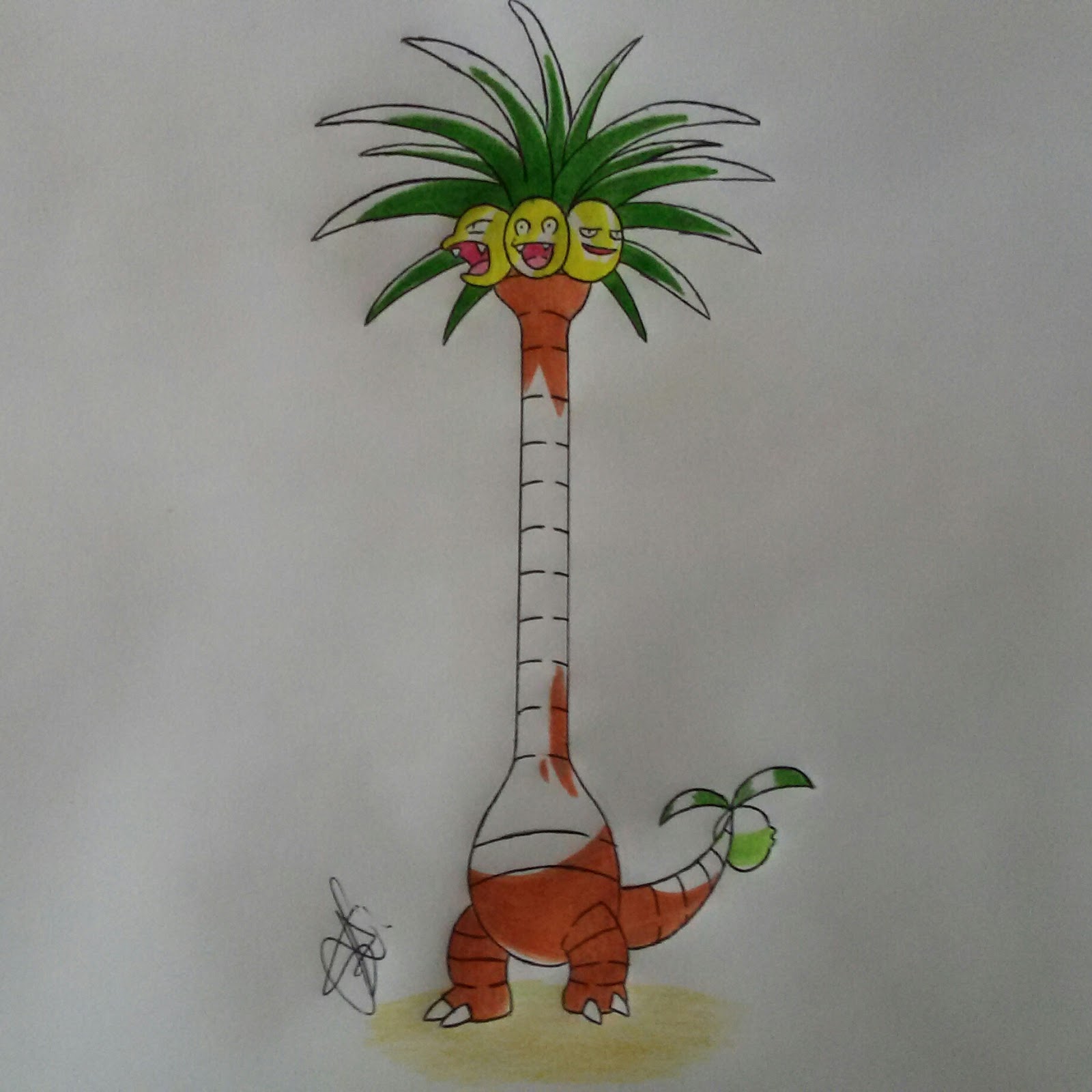 Tutorial de Desenho Alolan Exeggutor