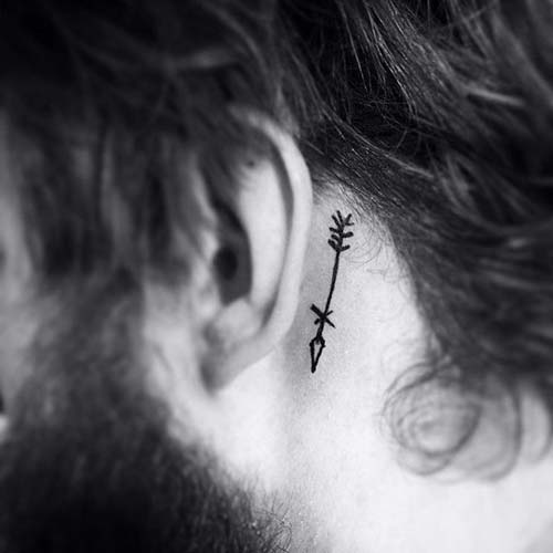 kulak arkası ok dövmesi behind ear arrow tattoo kulak arkası ok dövmesi behind ear arrow tattoo