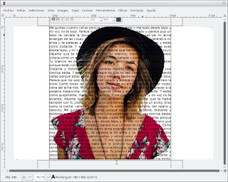 Imagen creada con texto en Gimp