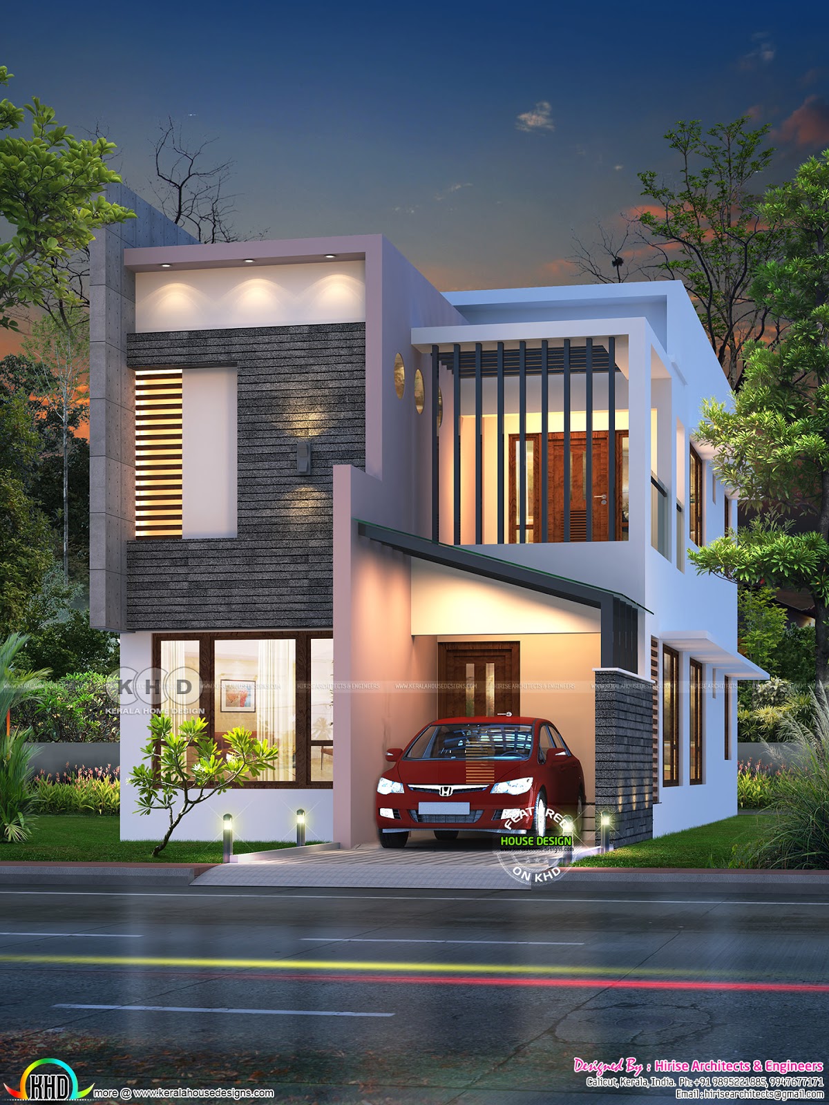 1460 sq ft feet small ultra  modern  double storied house  