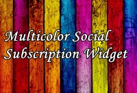 Multicolor Social Subscription Widget For Blogger And WordPress