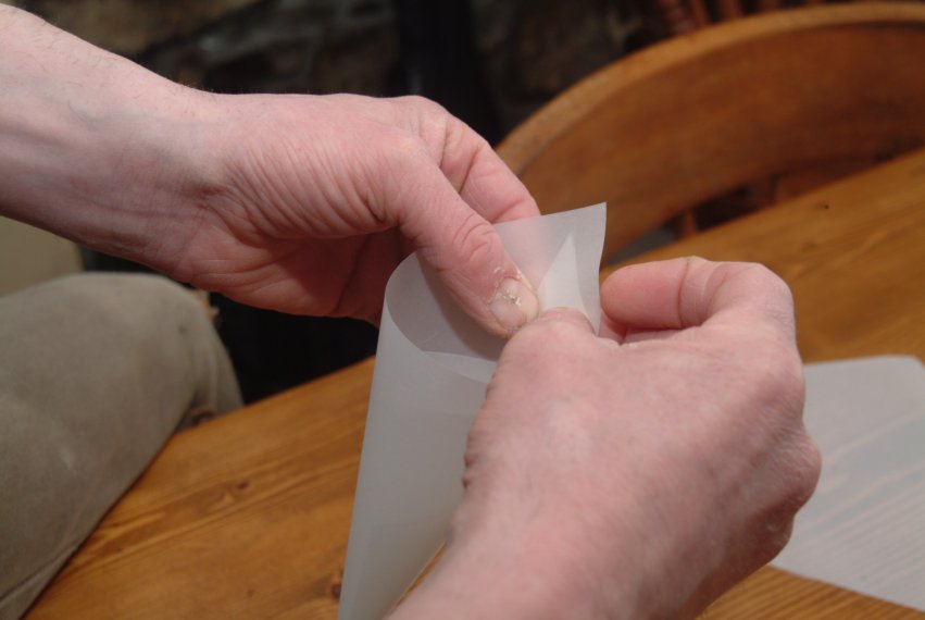 Making a Piping Bag with Greaseproof Paper