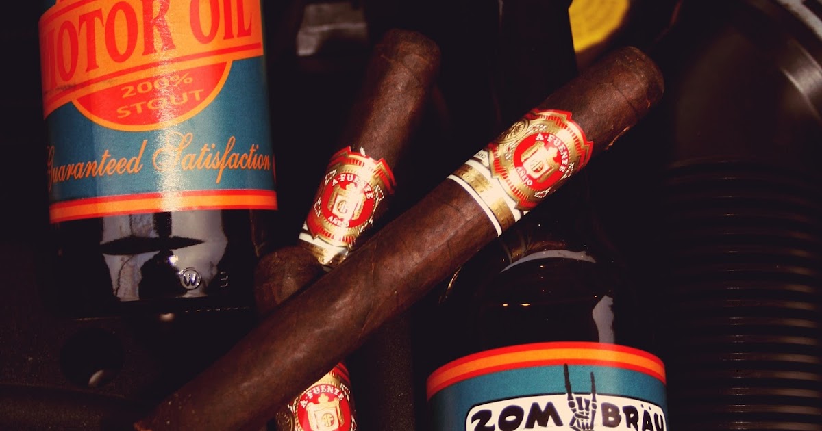 Cigarand(Craft)Beer Zombräu „Motor Oil“ Imperial Stout and Arturo