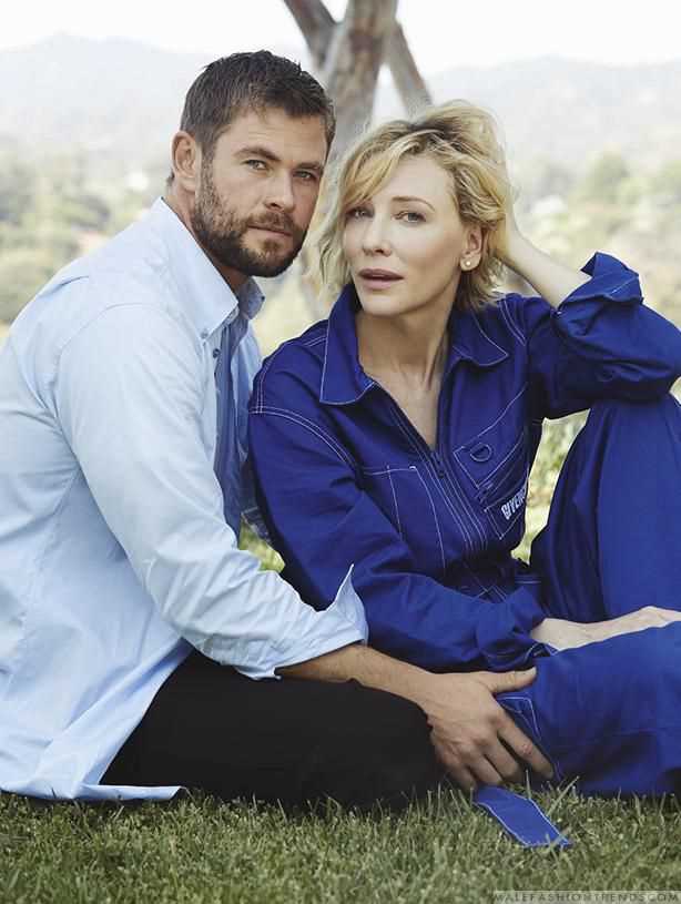 Cate Blanchett y Chris Hemsworth juntos para Vogue Australia por Will