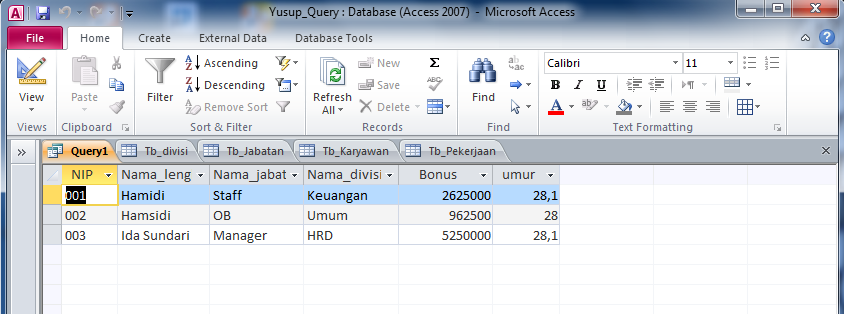 Belajar Query dengan Perintah SQL di Microsoft Access 2010 ...