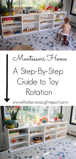 A step-by-step look at how we rotate toys in our Montessori home.