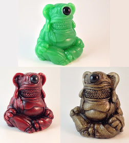 Meat Buddha Resin Figure by Motorbot - Jade, Red and Gold