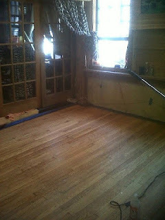 Wood Floor Refinishing Before