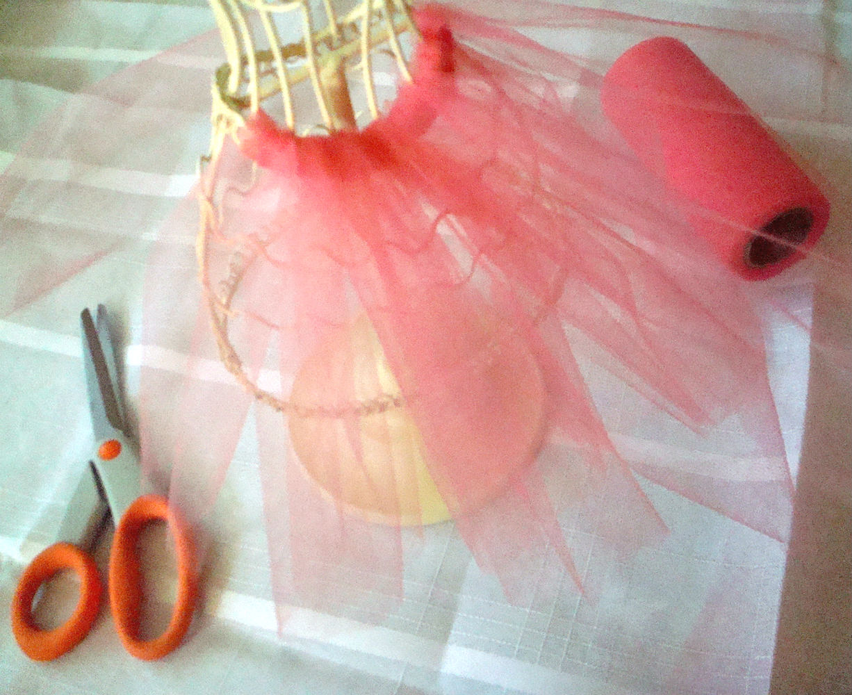 the Sweetest Memory Embellishing a Wire Dress Form