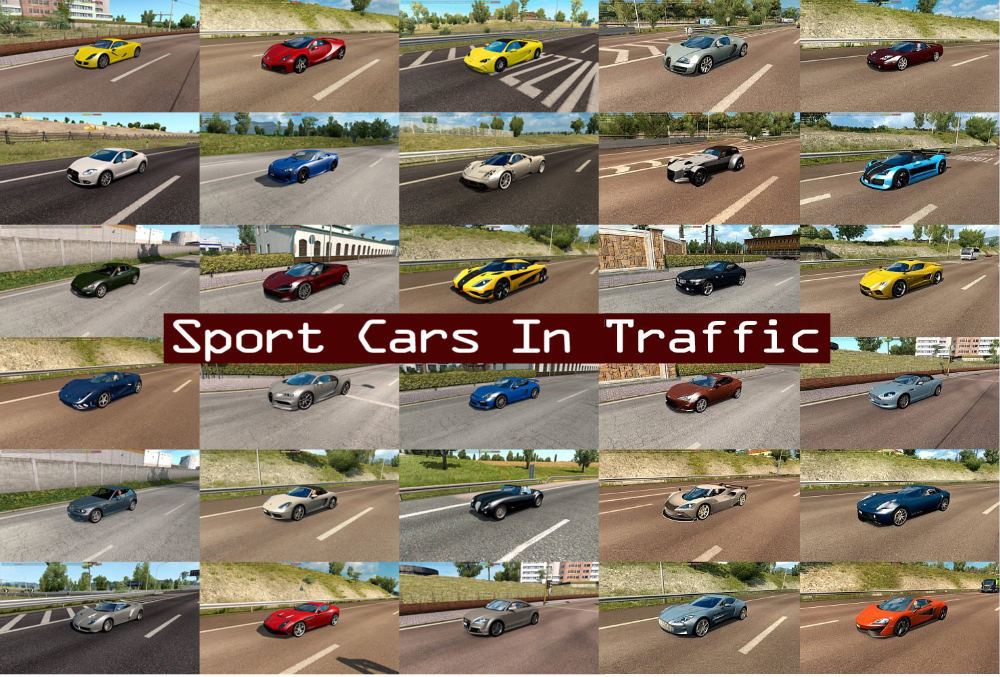 Sport Cars Traffic Pack By Trafficmaniac V3 4 Mod Ets2