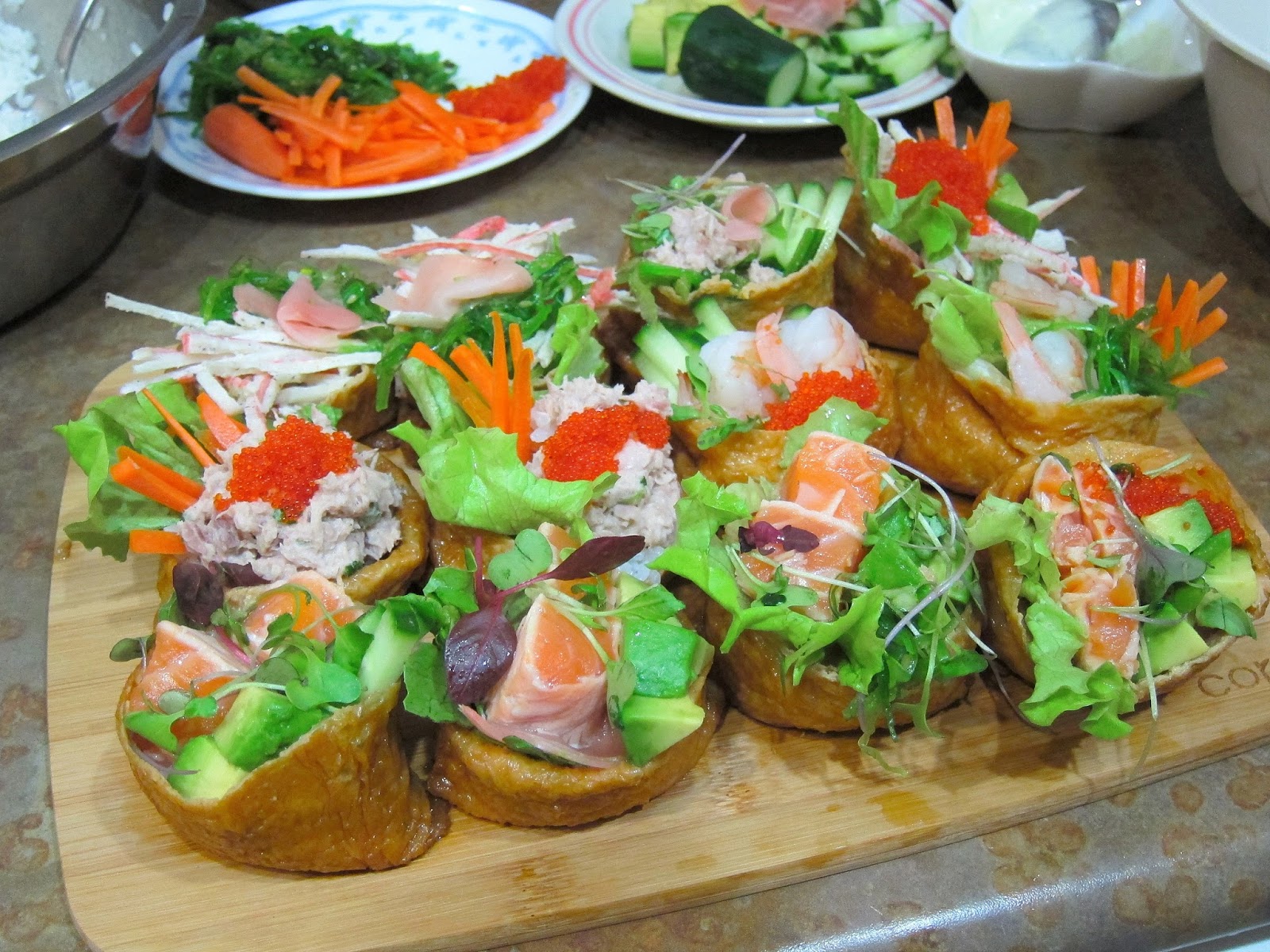 Bean Sprouts Kitchen Colorful and Delicious Inari Sushi