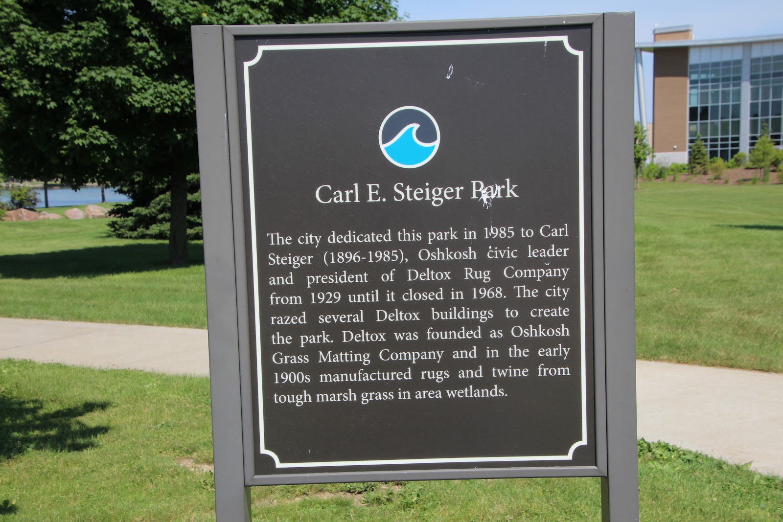 Wisconsin Historical Markers Carl E Steiger Park