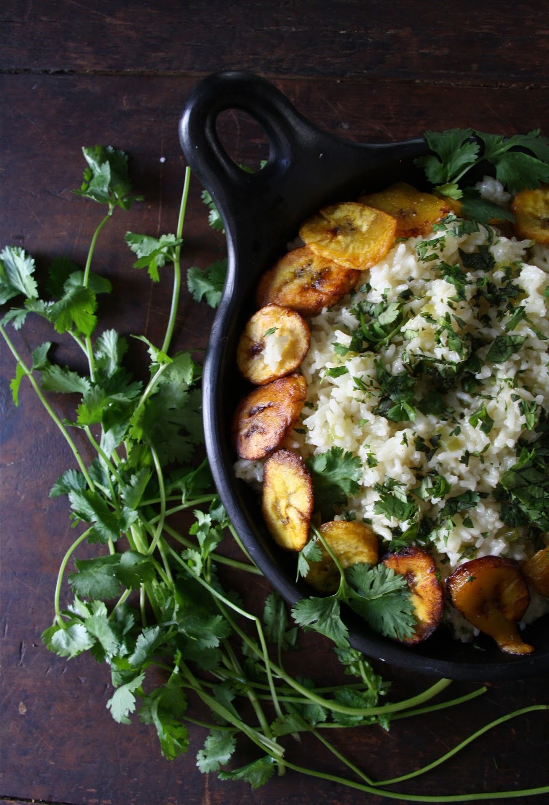 salted sugared spiced™ Mexican White Rice with Fried Plantains