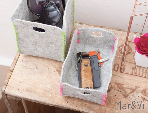 Small & Low Cost: Cestas de fieltro fáciles | Decoración