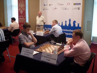 Echecs à Kiev : Alexander Areschenko (2694) annule face à Ruslan Ponomariov (2754) sur une berlinoise © photo Chess & Strategy