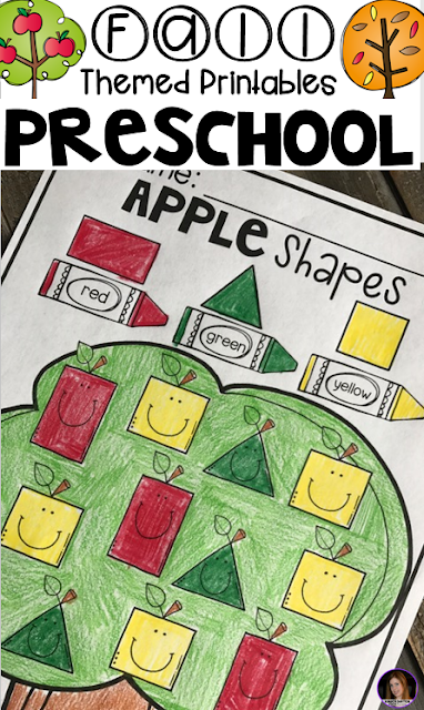 Fall Math and Literacy Worksheets and Printable for Preschool.