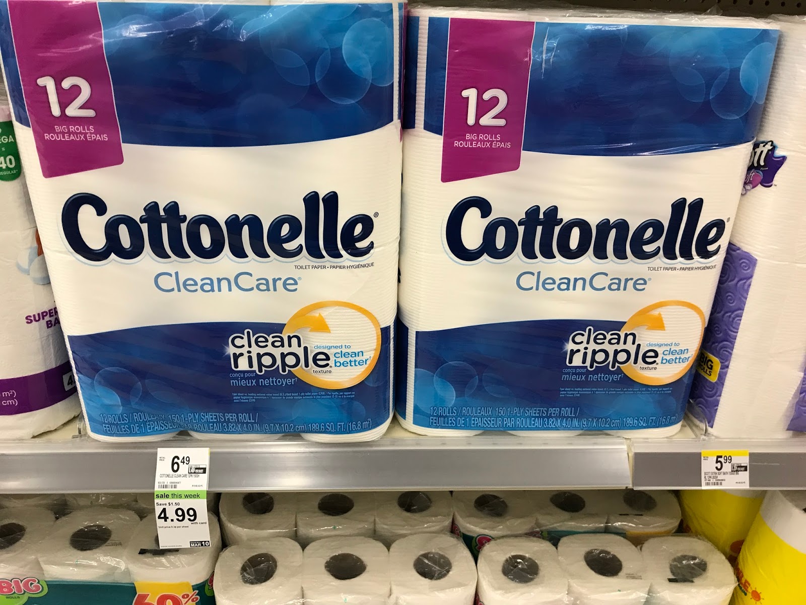 Walgreens Cottonelle Clean Care Toilet Paper 3.94 (Save 2.55!)