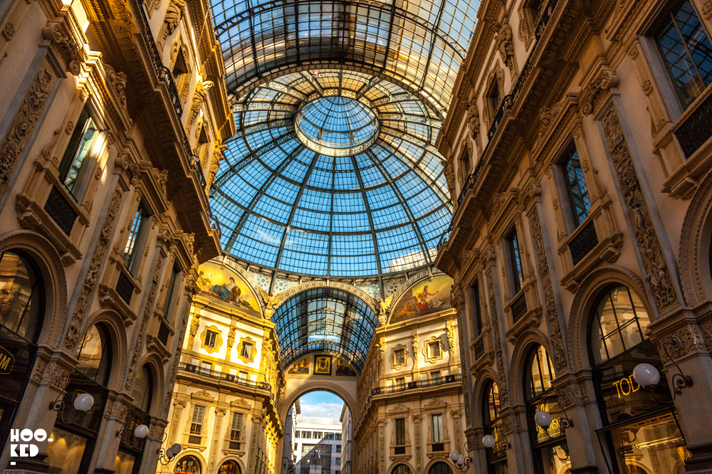 Galleria Vittorio Emanuele II roof in Milan, Italy