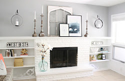 mantel long decorate decor fireplace before joanna gaines mantle farmhouse simple tv cottage built 12thandwhite living brick