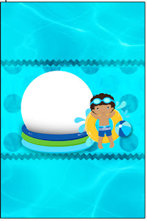Fiesta en la Piscina, Niño Moreno: Etiquetas para Candy Bar para Imprimir Gratis. Etiquetas de Fiesta en la Piscina, Niño Moreno para imprimir gratis.