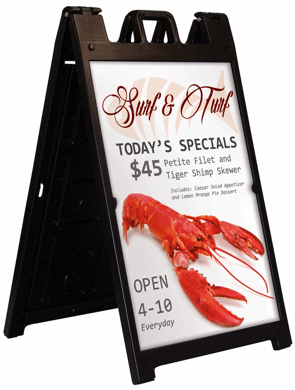 Signicade Deluxe A Frame with 36" x 24" Printed Signs | Banners.com
