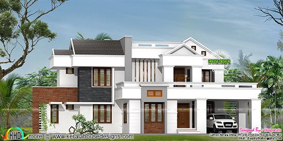 3458 sq-ft modern mix home plan 3458 sq-ft modern mix home plan