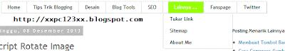 Cara Membuat Menu Bar di Blog (V2) - Preview Menu Bar V2 di Blog (Gambar tidak terlihat? Klik kanan tulisan ini, dan pilih 'Reload Image!')