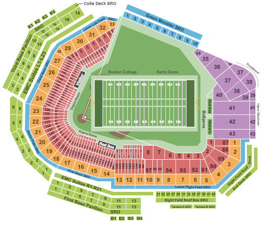 Notre Dame Football Seating Chart With Rows | Awesome Home