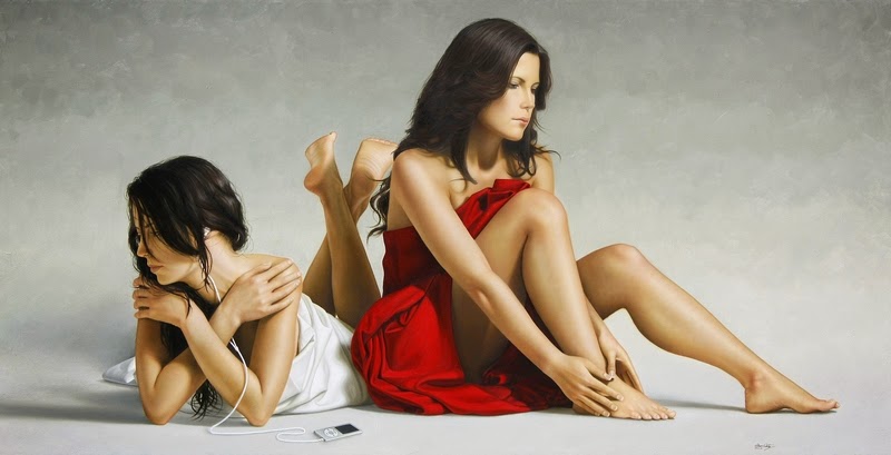 Irmãs - Omar Ortiz | Pintura Sensual Hiper-Realista  - Mexicano 