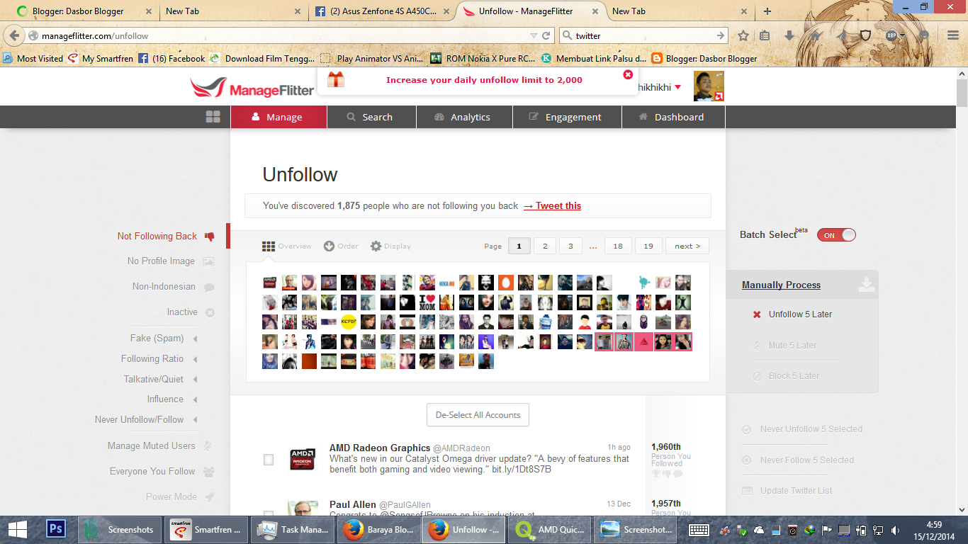 Select all following