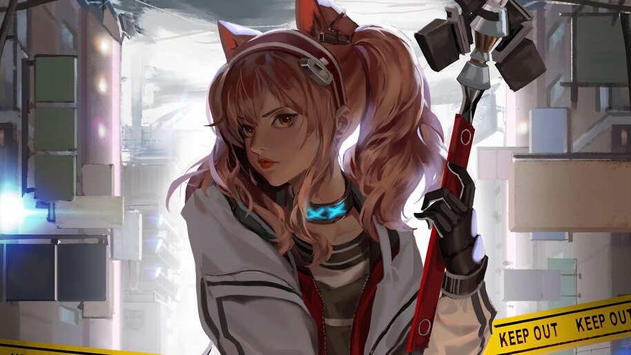 Arknights, Angelina, Anime, Girl, 4K, #6.507