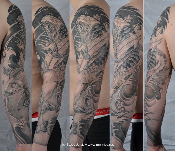 Koi Tattoo Black And Grey