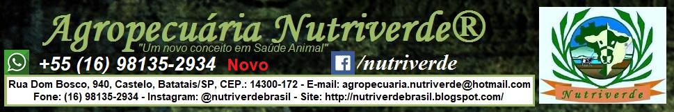 Agropecuária NUTRIVERDE® - Televendas/WhatsApp: (16) 98135-2934