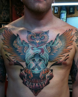 Cool Owl Tattoos On Chest Picture 1